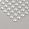 Faceted Heart Transparent Acrylic Rhinestone Stickers STIC-TAC0001-001B-2