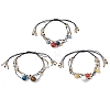 Gemstone & Nylon Thread Adjustable Multi-strand Bracelets BJEW-MZ00238-1