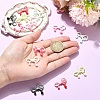 14Pcs 7 Colors Baking Paint Alloy Beads FIND-YW0012-46-5