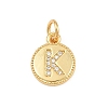 Brass Micro Pave Clear Cubic Zirconia Charms CU-CBA56CE-12G-K-1