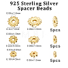 15Pcs 3 Size Sterling Silver Spacer Beads STER-BBC0001-95G-2