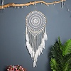 Cotton Woven Net/Web with Feather Hanging Decorations PW-WG71427-01-2