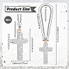 2Pcs Rhinestone Cross Pendant Decoraions HJEW-JOY0001-04-2