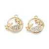 Alloy and Rhinestone Pendants PALLOY-T092-18C-G-1