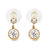 304 Stainless Steel Rhinestone Dangle Stud Earrings EJEW-G423-17G-01-4