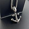 Vintage Stainless Steel Skull Anchor Pendant Necklaces for Men HX2759-2