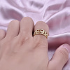 304 Stainless Steel Heart-shaped Cuff Ring Women YP5229-2-3