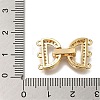 Brass Micro Pave Clear Cubic Zirconia Fold Over Clasps KK-H480-40G-3