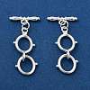 Rack Plating Brass Toggle Clasps LS-KK-F820-13S-3