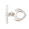 Heart Brass Toggle Clasps KK-G548-43P-05-1