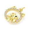 Rack Plating Brass Micro Pave Cubic Zirconia Charms KK-S396-70G-2