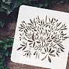 6Pcs 6 Styles Agapanthus Theme PET Hollow Out Drawing Painting Stencils DIY-WH0394-0027-3