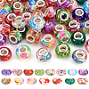  60Pcs 15 Colors Transparent Resin European Rondelle Beads RPDL-TA0001-05-8