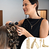 8Pcs 4 Styles Hairdressing Brass Pendants KK-UN0006-11-5