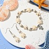 Starfish & Tortoise Synthetic Turquoise Beaded Stretch Bracelets & Dangle Earrings Kits SJEW-JS01311-01-2