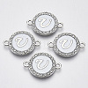 Alloy Enamel Links Connectors ENAM-TAC0003-01S-04U-1