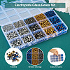 3450Pcs 15 Style Electroplate Glass Beads Strands EGLA-TA0001-28-14