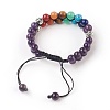 Chakra Natural Amethyst Braided Bead Bracelets BJEW-O164-A03-1