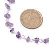 Natural Amethyst Chip Beaded Necklaces NJEW-JN05140-02-3