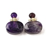 Natural Amethyst Perfume Bottle Pendants G-L623-07G-05-1