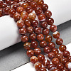 Natural Striped Agate/Banded Agate Beads Strands G-G582-8mm-59-5