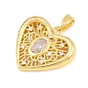 Brass Micro Pave Clear Cubic Zirconia Pendants CU-CBA9B49-01D-G-2