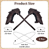 1Pc Medieval PU Leather Double Shoulder Armor AJEW-CL0002-44-2