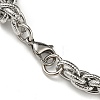 Non-Tarnish 201 Stainless Steel Rope Chain Bracelets STAS-Z056-14P-3