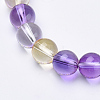 Synthetic Quartz Beaded Stretch Bracelets BJEW-S128-03-2