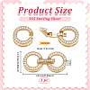 1Pc 925 Sterling Silver Fold Over Clasps STER-BC0004-51-2