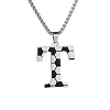 201 Stainless Steel Soccer Initial Pendant Necklacess for Men Women WG63E1E-08-1