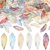 180Pcs 6 Colors Baking Paint Transparent Glass Pendants DGLA-YW0001-68-1