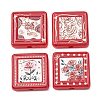 Baking Paint Printed Acrylic Beads AC-CBA46F7-01-1
