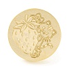 Golden Tone Round Wax Seal Brass Stamp Heads AJEW-Z034-01G-11-1