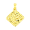 Brass Micro Pave Clear Cubic Zirconia Pendants KK-P263-04A-G-1