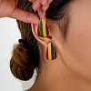Triangle Alloy Enamel Stud Earrings FS-WG49E79-01-2