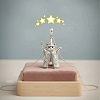 Vintage Alloy Witch Cat Shape Pendant Necklaces for Women WG460F3-01-1