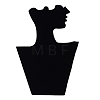 Cardboard Covered with Velvet Necklace & Earring Display Stands ODIS-Q041-04A-01-2