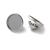 304 Stainless Steel Flat Round Brooch Brooch Base Settings STAS-S172-10A-P-1