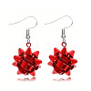 Christmas Theme Alloy Plastic Dangle Earrings FS-WG6FBD6-07-1