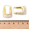 Brass Resin Hoop Earrings EJEW-P333-11B-G01-5