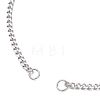 2.5MM 304 Stainless Steel Curb Chain Slider Bracelet Making AJEW-JB01455-2