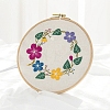 Flower Pattern DIY Embroidery Kit DIY-P077-024-1