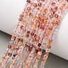 Natural Hematoid Quartz/Ferruginous Quartz Beads Strands G-Z161-B01-3x3mm-1