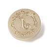 Golden Tone Wax Seal Brass Stamp Head DIY-B079-01G-J-2