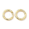 Brass Micro Pave Clear Cubic Zirconia Spring Gate Rings KK-Z120-43G-1