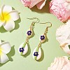 Cowrie Shell Flower Dangle Earrings EJEW-MZ00250-05-2