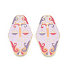 Rack Plating Alloy and Enamel Big Pendants X1-ENAM-T021-29I-1