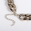 Cuban Link CCB Plastic Chain Necklace for Men NJEW-JN00849-3