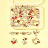 24Pcs 6 Styles Alloy Enamel Links Connector Charms ENAM-FS0002-91-8